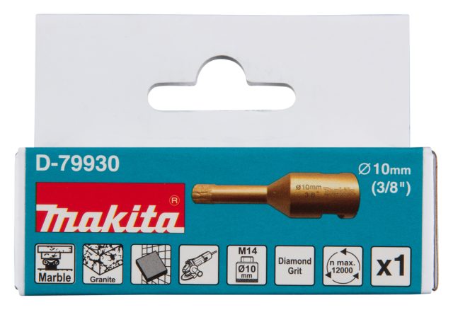 Dimanta kroņurbis leņķa slīpmāšīnām (M14) granītam, marmoram un flīzēm  10MM.  D-79930