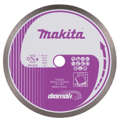 Dimanta griezripa D-80254 ø230 mm, keramikas flīžu griešanai Makita