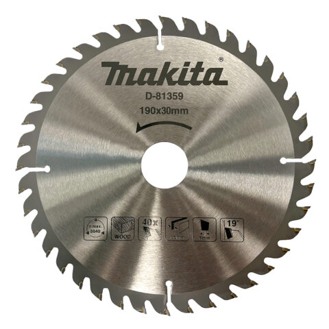 T.C.T. Zāģripa  190X2.2X30mm 15° T40 D-81359