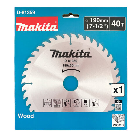 T.C.T. Zāģripa  190X2.2X30mm 15° T40 D-81359