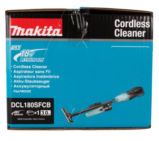 Putekļsūcējs ar lielisku sūkšanas jaudu DCL180SFCB Akumulatora 18V MAKITA