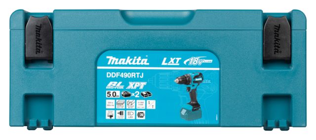 Urbjmašīna-skrūvgriezis Makita DDF490RTJ; 18 V; 2×5,0 Ah akum