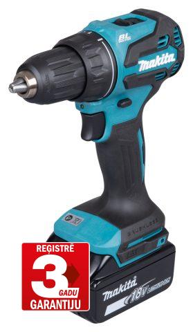 Urbjmašīna-skrūvgriezis Makita DDF490RTJ; 18 V; 2x5,0 Ah akum