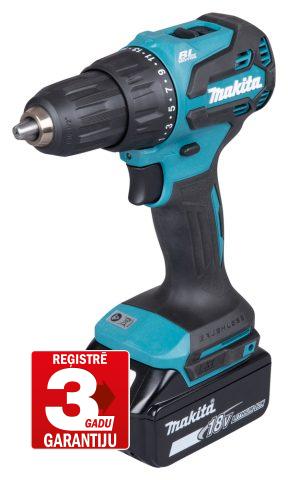 Akumulatora urbjmašīna/skrūvgriezis BL 18V LXT 65Nm (3Ah DC18SD) Makita DHP490SF1J