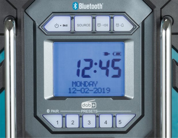 AM/FM Radio ar akumulatoru lādētāju, Bluetooth, DAB+, LXT 18V, CXT 12V Makita DMR301