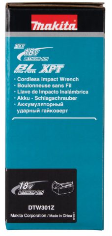 LXT Akumulatora trieciena uzgriežņu atslēga DTW301Z 18V Makita