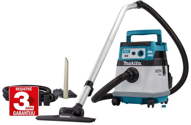 LXT 18VX2 BL Akumulatora putekļusūcējs 15L ar AWS DVC157LZX3 Makita