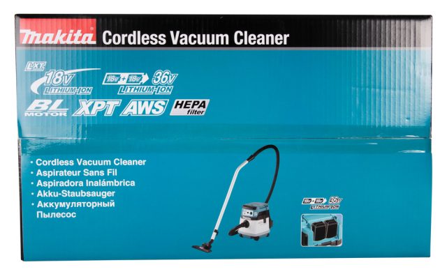 LXT 18VX2 BL Akumulatora putekļusūcējs 15L ar AWS DVC157LZX3 Makita