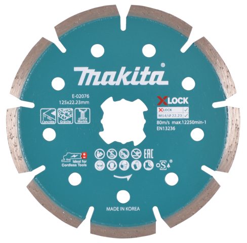 Dimanta griezripa ar segmentiem 125mm Betonam/Akmenim X-LOCK E-02076