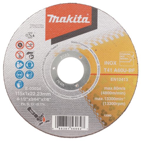 Griezripa 115 X 1 MM Inox/tērāuds E-03034