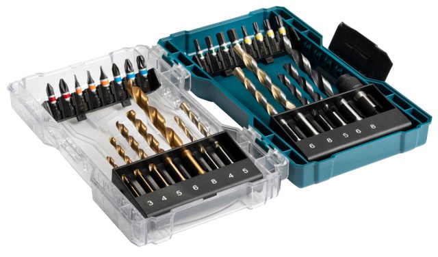 39 uzgaļu komplekti iepakojumā ar displeju E-07054-10 Makita