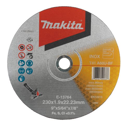 GRIEZRIPA 230×1,9×22.23 mm Inox/tērauds E-13764