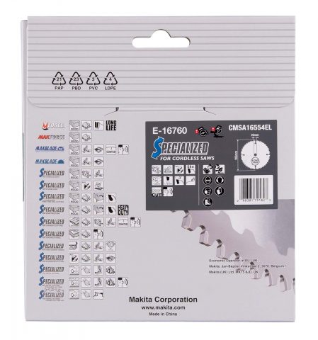 T.C.T ZĀĢRIPAS alumīnijam, 165 x 20 mm, 54T, EFFICUT E-16760 Makita