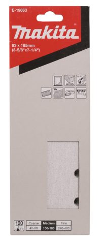Abrazīvais papīrs (93mm x 185mm), A120 E-19663