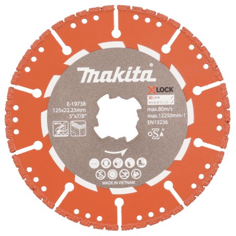 X-LOCK sistēmas dimanta griezripa glābšanas darbiem, RESCUE E-19738 Makita