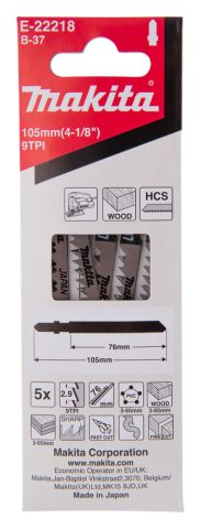Figūrzāģa asmeņi B-37, E-22218 105mmx1.5mm 9T 5gab Makita
