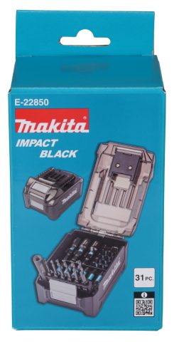 Impact BLACK C & E-formas skrūvgriežu uzgaļi XGT akumulatora tipa futlārī E-22850