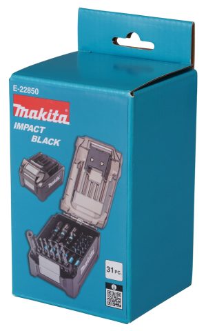 Impact BLACK C & E-formas skrūvgriežu uzgaļi XGT akumulatora tipa futlārī E-22850
