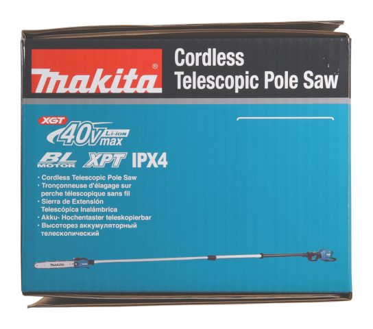 XGT®Akumulatora ķēdes zāģis ar teleskopisko kātu UA004GZ 40V Makita