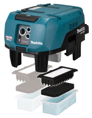 Akumulatora putekļsūcējs sausai/mitrai tīrīšanai VC006GMZ01 80V, 2x40V, HEPA, AWS, M klase, XGT MAKITA