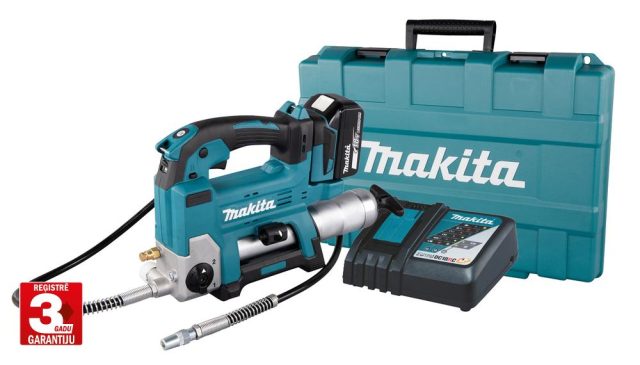Akumulatora smērvielu pistole DGP180RT 18V LXT Makita+5,0Ah+DC18RC