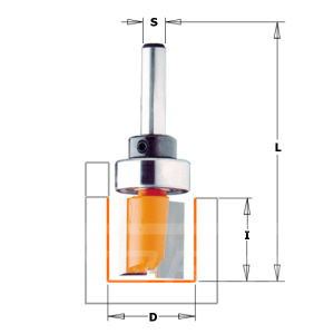 CMT 912.160.11b Virsfrēze/Taisnā pirkstfrēze S=8 mm; D=16 mm; ar lodīšgultni