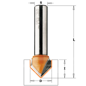 CMT 915.095.11 Virsfrēze/V veida rievu frēze CMT; S=8 mm; D=9,5 mm